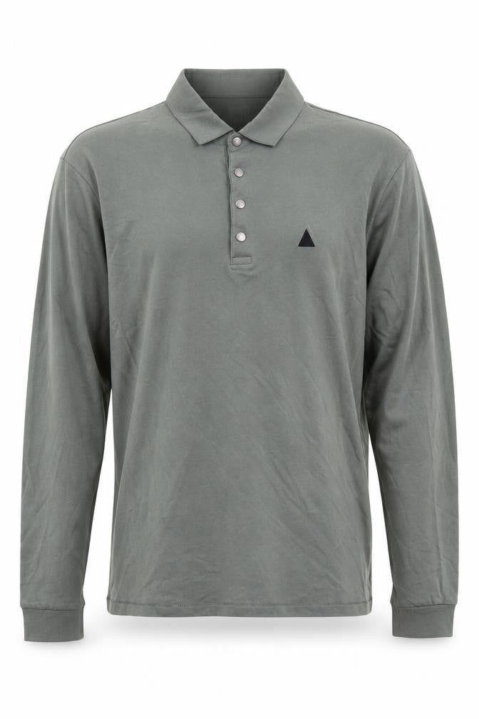 ASOS Men's Green Classic Long Sleeve Polo Shirt S
