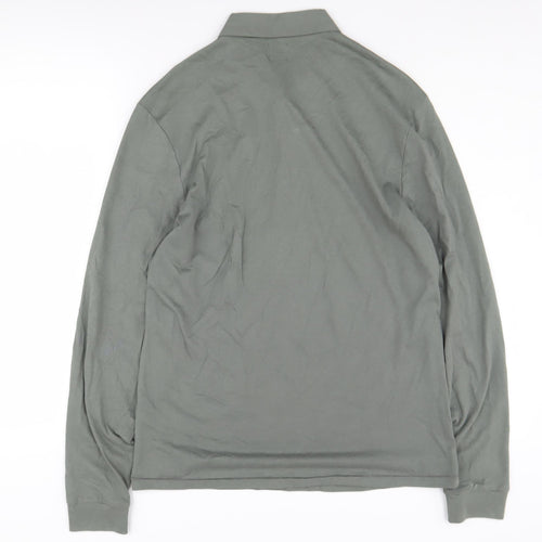 ASOS Men's Green Classic Long Sleeve Polo Shirt S