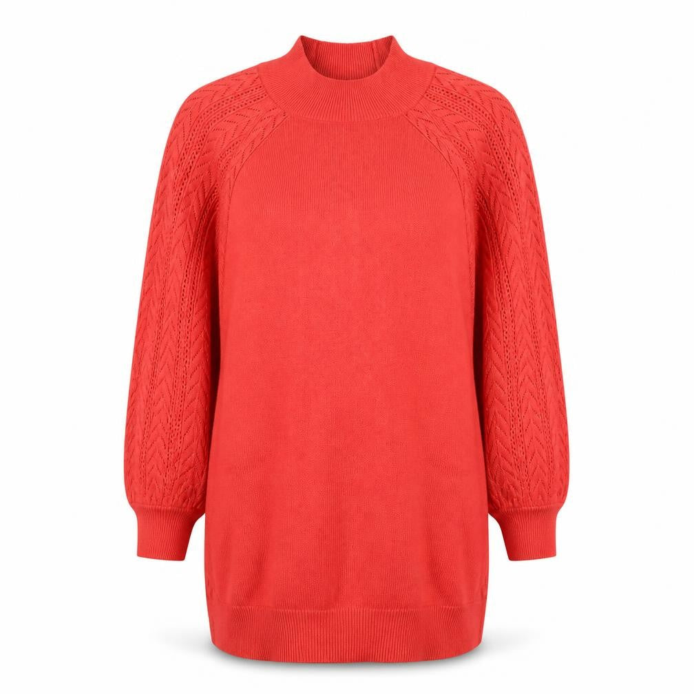 Front view of Next Women's Red High Neck Jumper, size 6