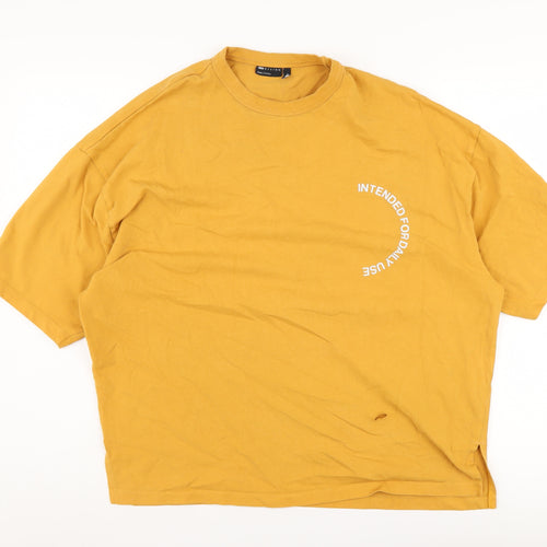 ASOS Design Men’s Yellow Short Sleeve Cotton T-Shirt S