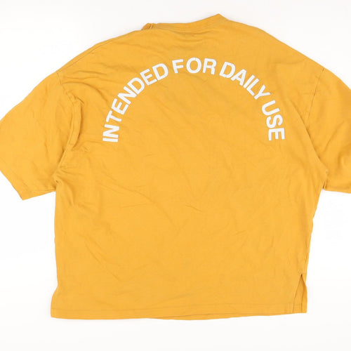 ASOS Design Men’s Yellow Short Sleeve Cotton T-Shirt S