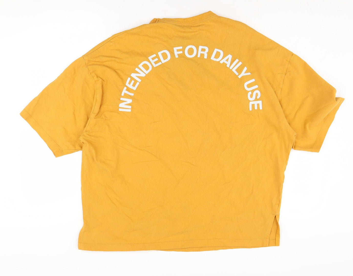 ASOS Design Men’s Yellow Short Sleeve Cotton T-Shirt S