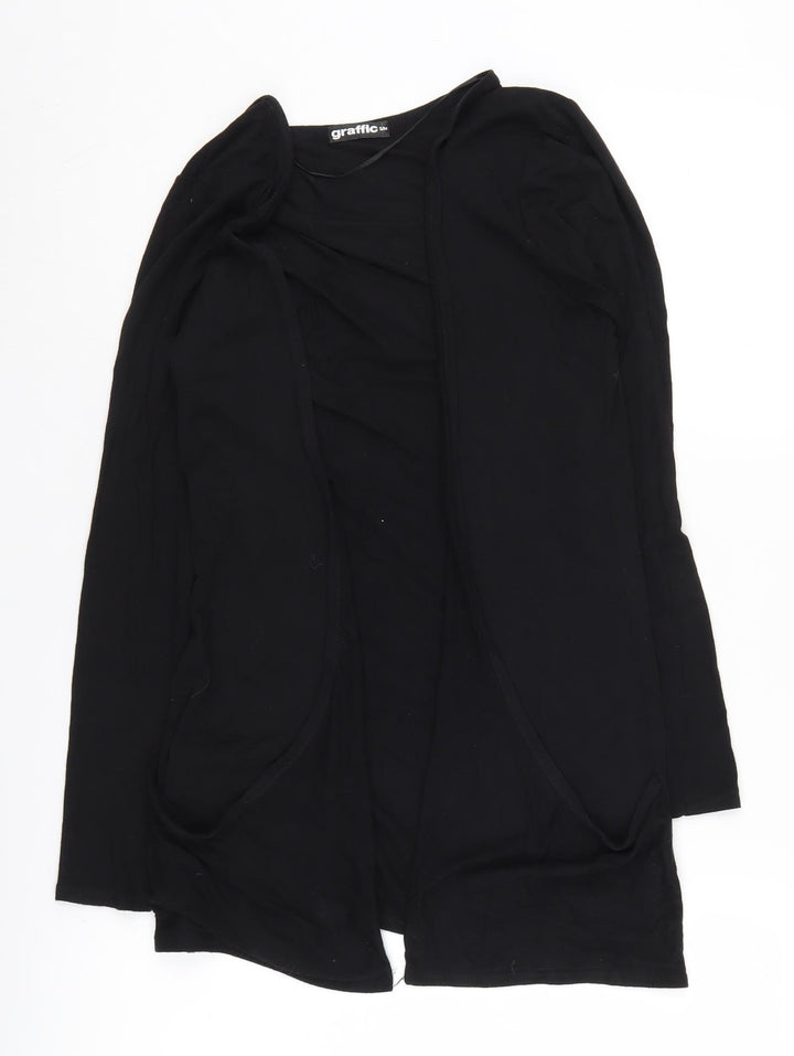 Graffic Women's Black Cardigan S Lightweight Casual