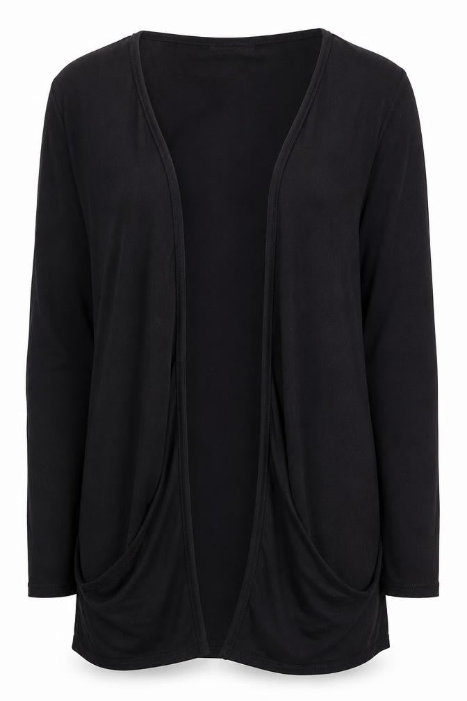Front view of Graffic Women's Black Cardigan S Lightweight Casual