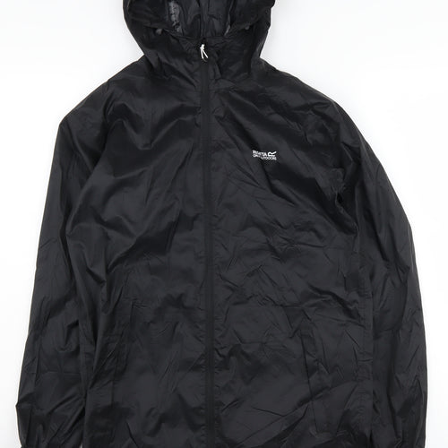 Regatta Men’s Black Hooded Windbreaker Jacket Size S