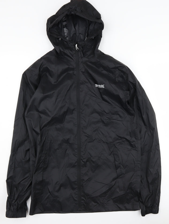 Regatta Men’s Black Hooded Windbreaker Jacket Size S