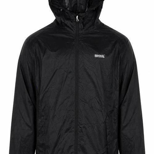 Regatta Men’s Black Hooded Windbreaker Jacket Size S