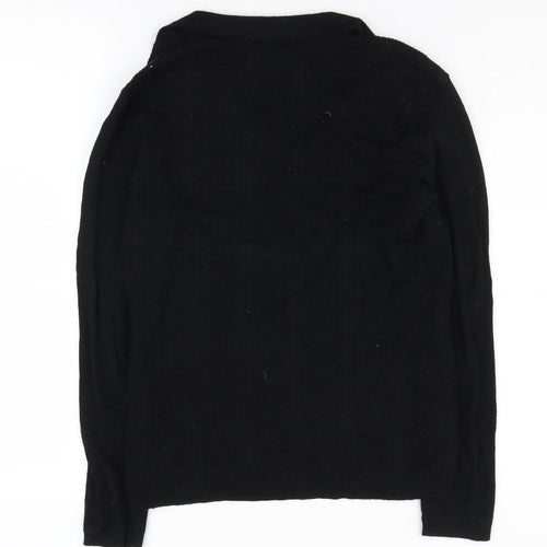 Marks and Spencer Women's Black V-Neck Pullover Jumper, Size 12