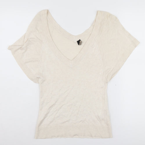 Topshop Women's Ivory Pullover Jumper Size 8