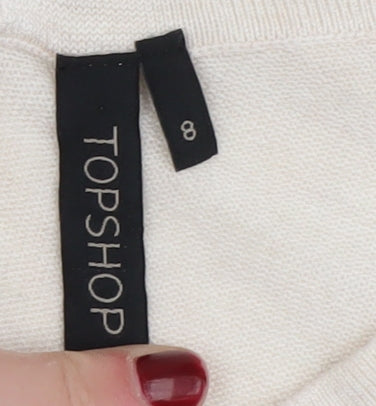 Topshop Women's Ivory Pullover Jumper Size 8