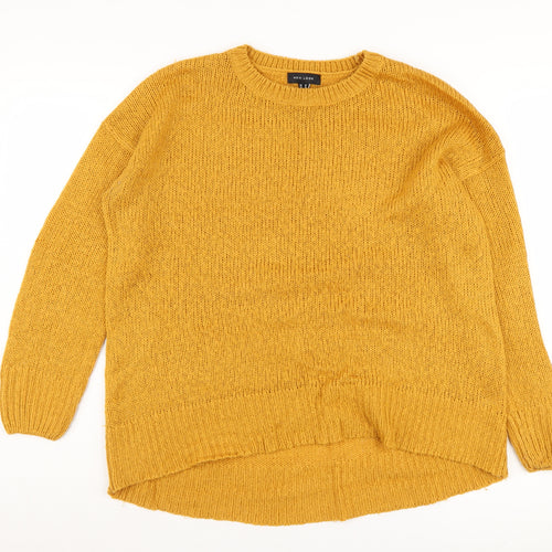 New Look Women's Yellow Chunky Knit Pullover Jumper, Size M
