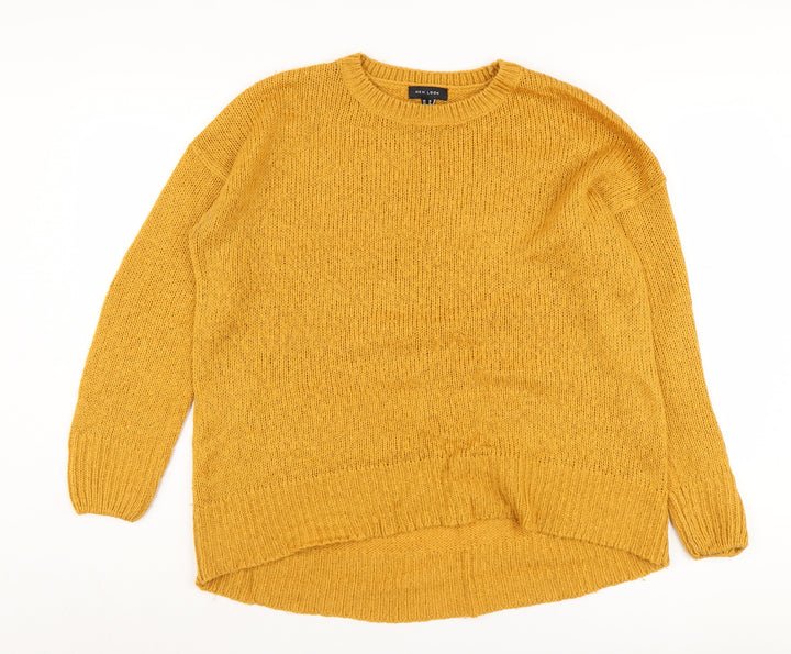 New Look Women's Yellow Chunky Knit Pullover Jumper, Size M