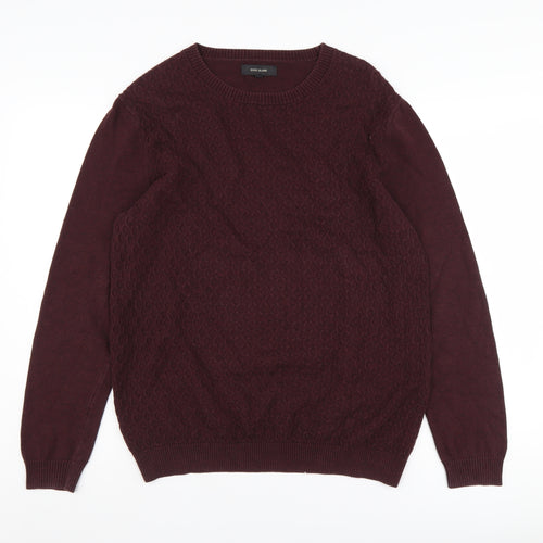 River Island Men's Red Pullover Jumper, M
