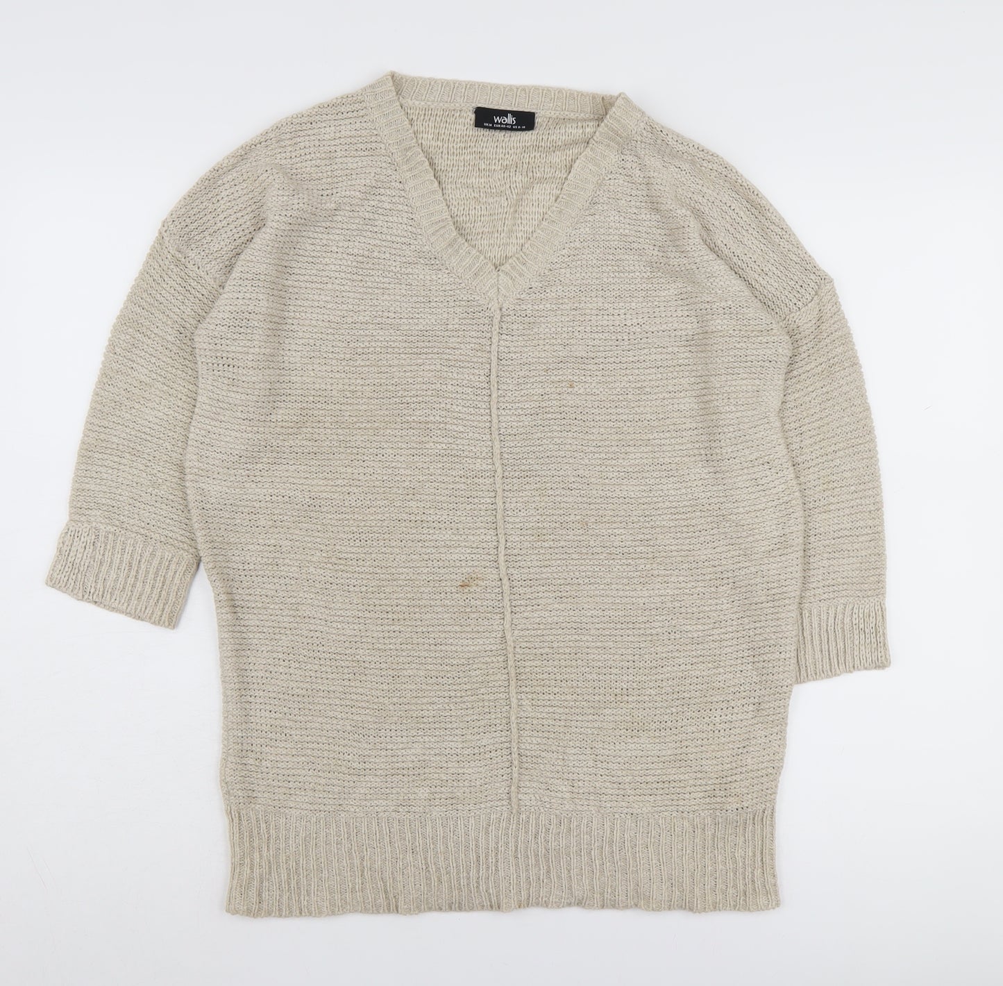Wallis Women's Beige V-Neck Cardigan M