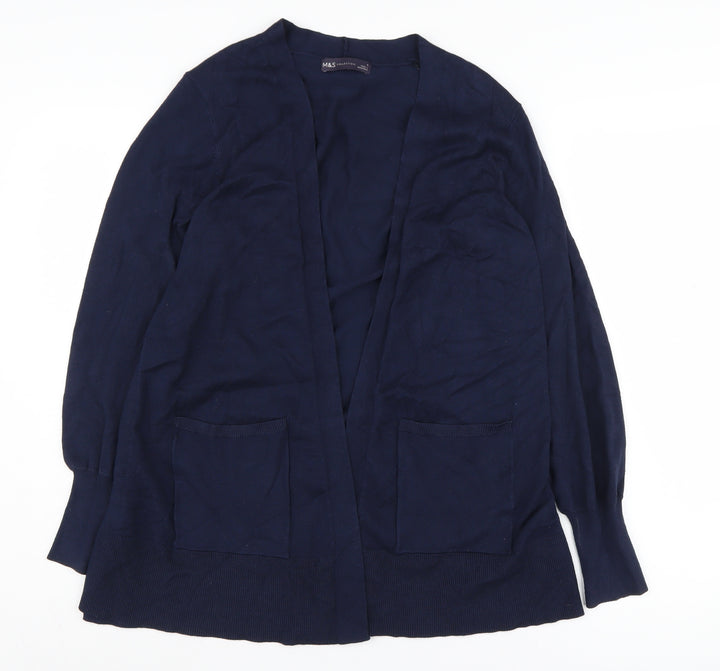 Marks and Spencer Women's Blue Cardigan, Size S, Viscose Blend