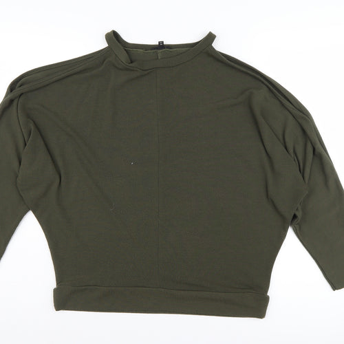 River Island Women's Green Mock Neck Jumper