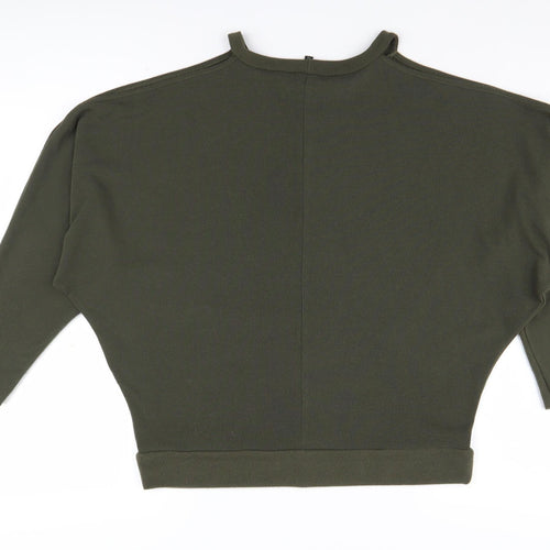 River Island Women's Green Mock Neck Jumper