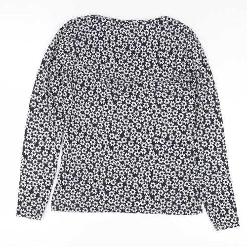 Marks and Spencer Women's Black Floral Long Sleeve Top