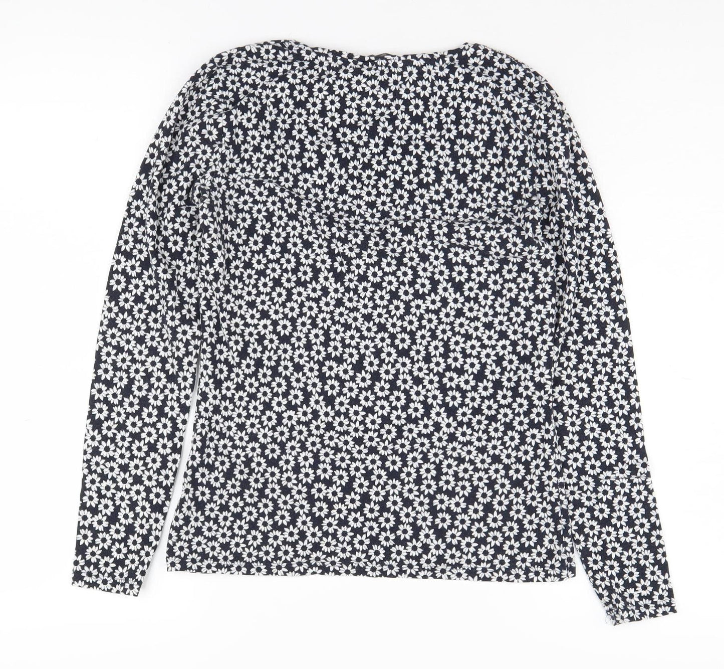 Marks and Spencer Women's Black Floral Long Sleeve Top