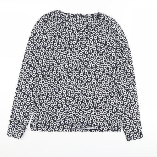 Marks and Spencer Women's Black Floral Long Sleeve Top