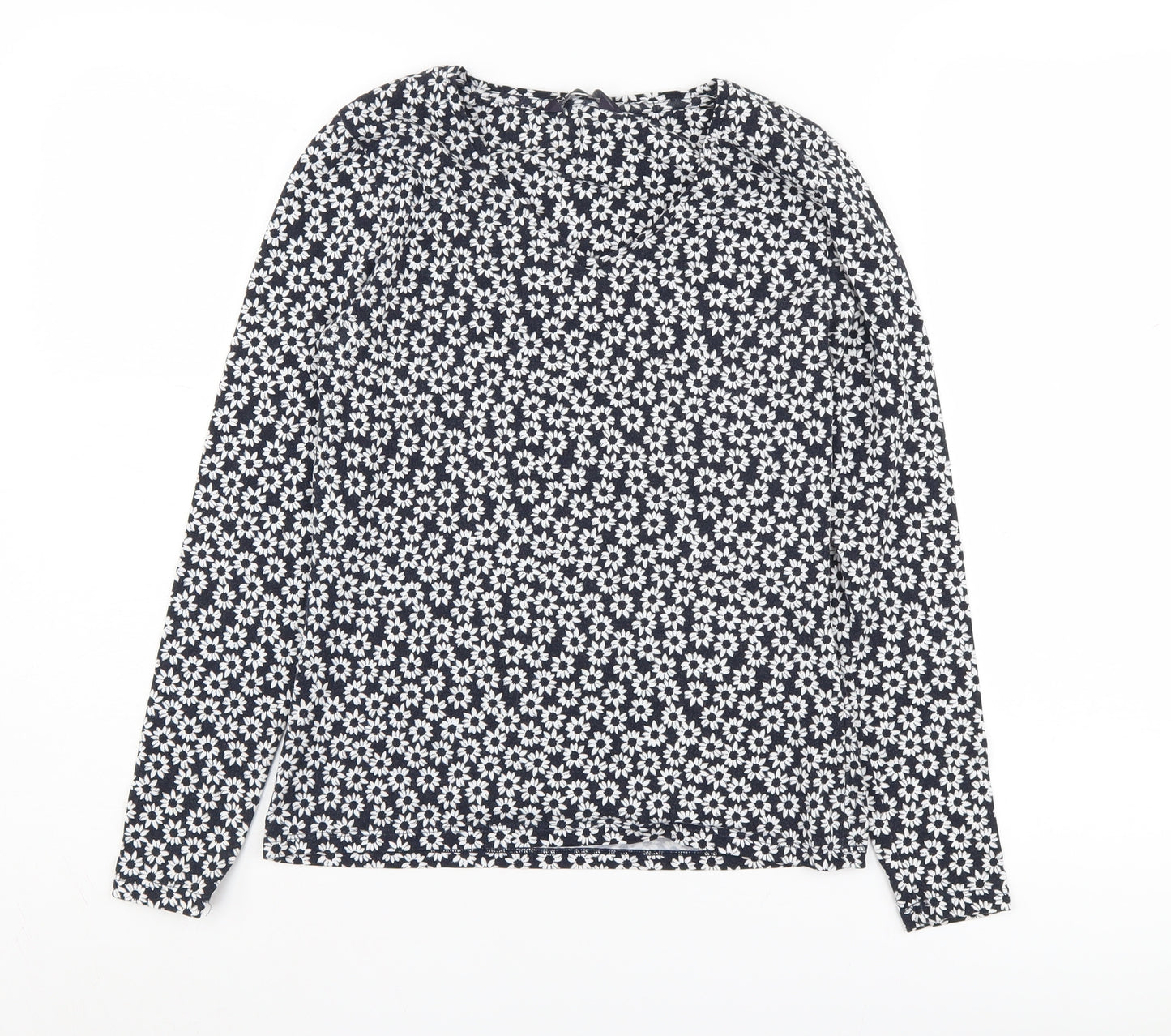 Marks and Spencer Women's Black Floral Long Sleeve Top