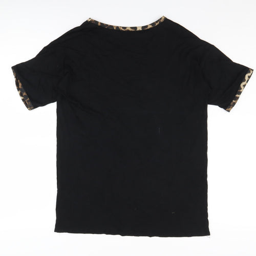 Boohoo Women's Black Basic T-Shirt Size 10