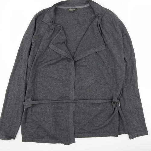 Alexon Women's Grey Cardigan, M, Collared, Belted