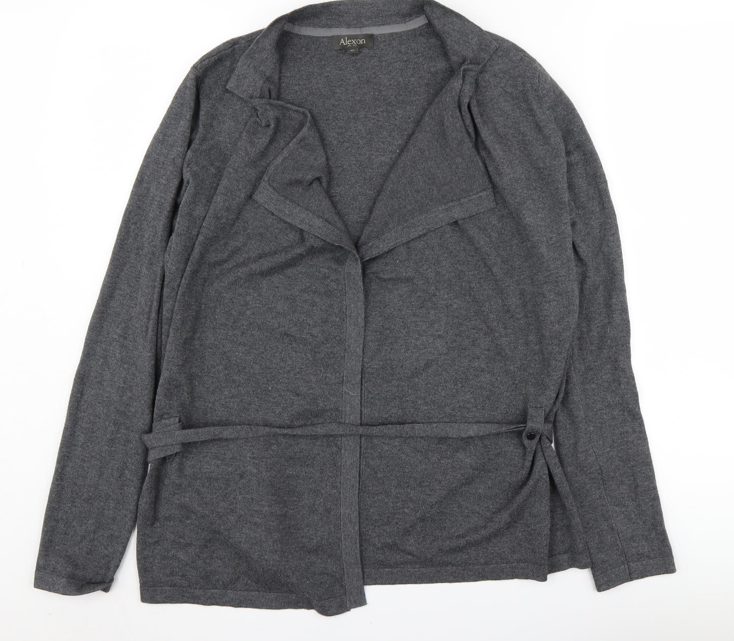 Alexon Women's Grey Cardigan, M, Collared, Belted