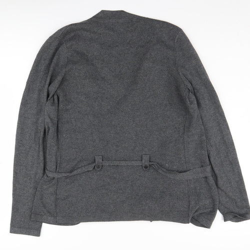 Alexon Women's Grey Cardigan, M, Collared, Belted