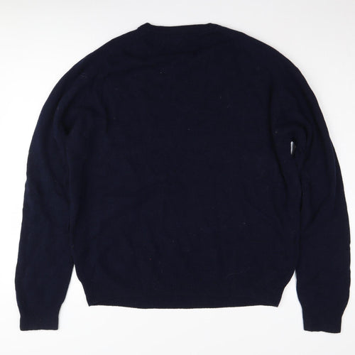 Marks and Spencer Men's Blue Wool Pullover L