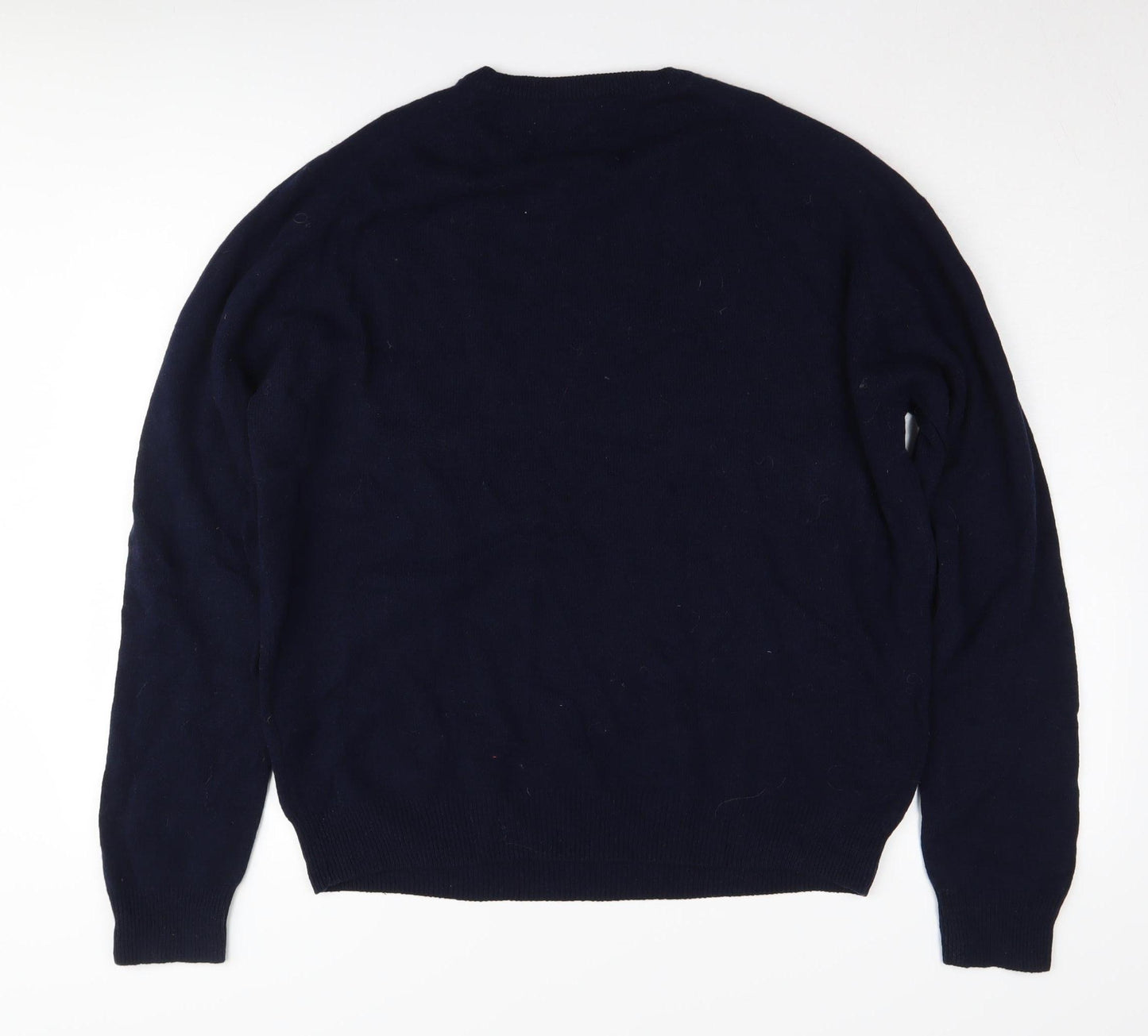 Marks and Spencer Men's Blue Wool Pullover L