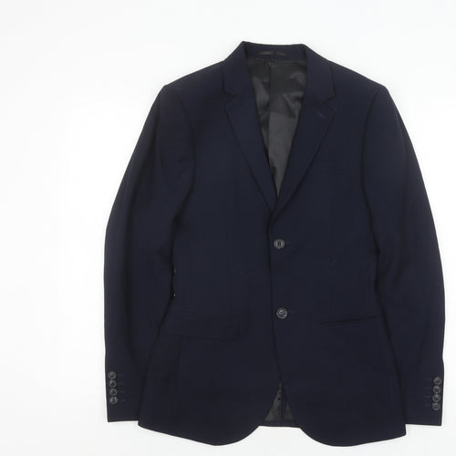 Topman Men's Blue Blazer, 34R Chest, Formal, Excellent