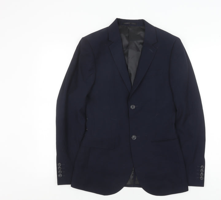 Topman Men's Blue Blazer, 34R Chest, Formal, Excellent