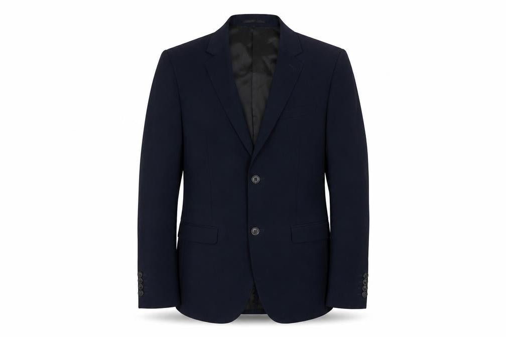 Front view of Topman Men's Blue Blazer, 34R Chest, Formal, Excellent