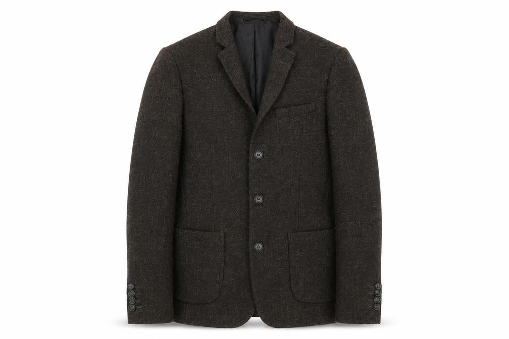 Front view of ASOS Men’s Brown Slim Fit Blazer, size 34R