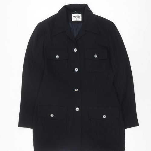 Wallis Women's Black Jacket, Size 12, Classic Fit