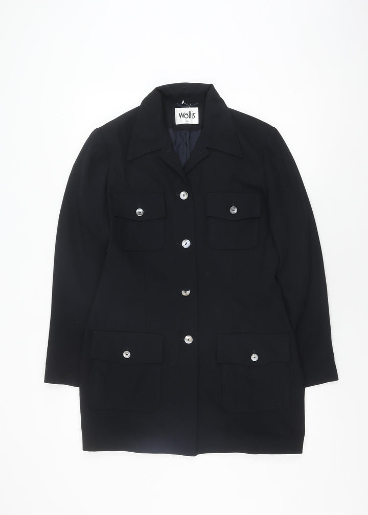 Wallis Women's Black Jacket, Size 12, Classic Fit
