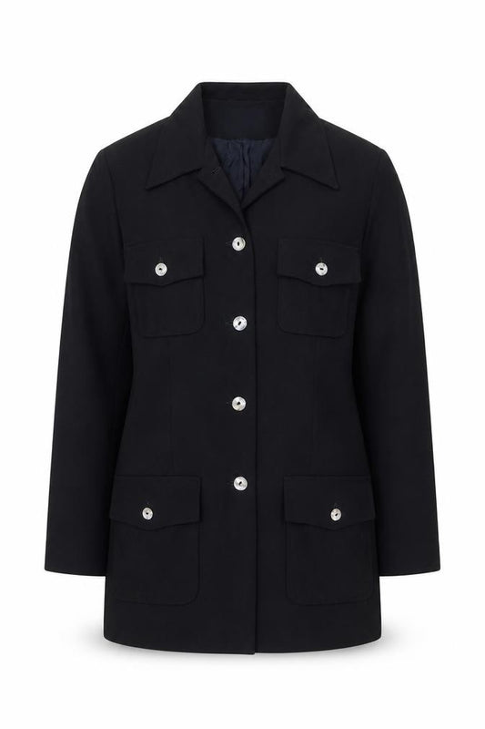 Front view of Wallis Women's Black Jacket, size 12, Classic Fit