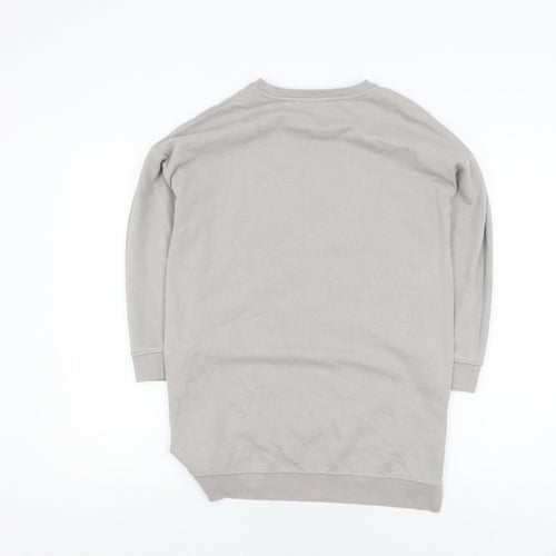 Next Girls Grey Sequin Heart Pullover Jumper 11 Years