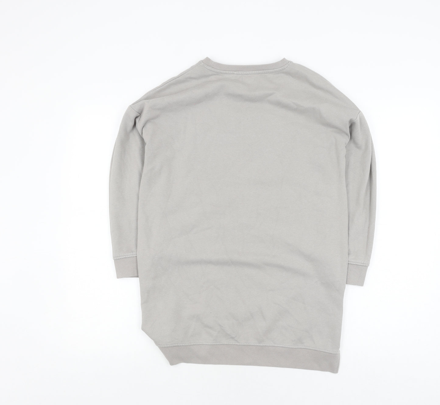 Next Girls Grey Sequin Heart Pullover Jumper 11 Years