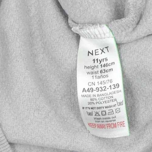 Next Girls Grey Sequin Heart Pullover Jumper 11 Years