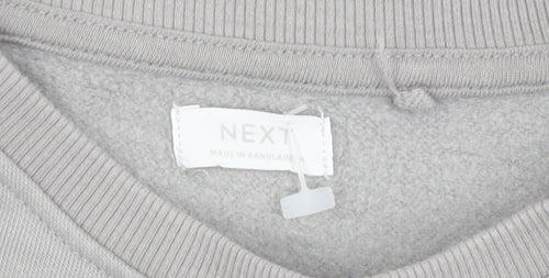 Next Girls Grey Sequin Heart Pullover Jumper 11 Years