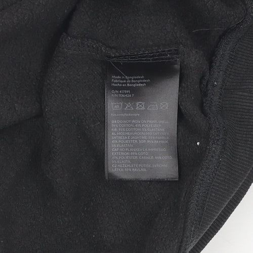 H&M Unisex Black Pullover Sweatshirt M