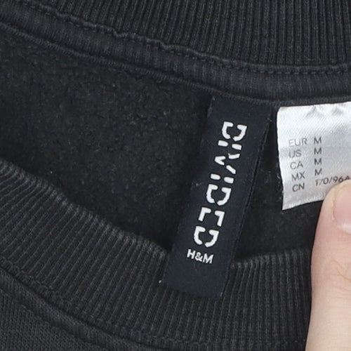 H&M Unisex Black Pullover Sweatshirt M