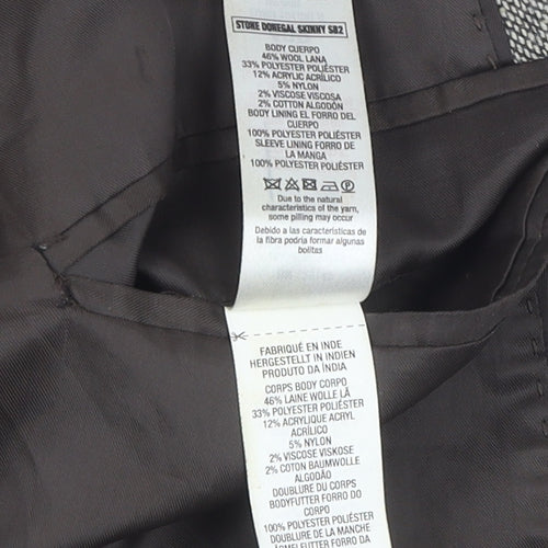 Topman Men's Grey Wool Blend Blazer Size 40R