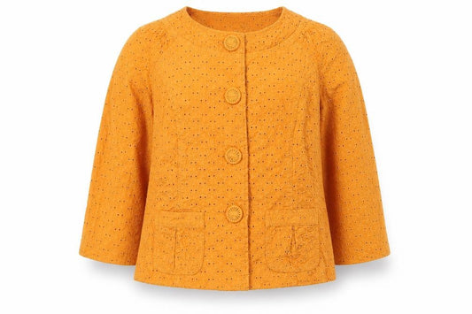 Front view of Wallis Women’s Orange Tunic Blouse, size UK 12, Vintage Style