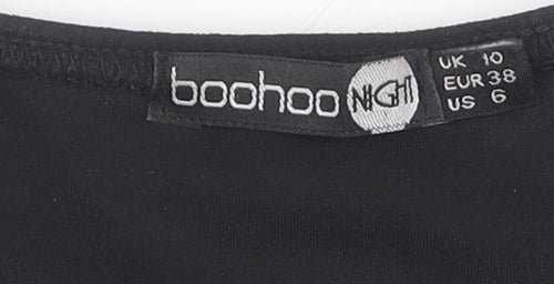 Boohoo Women's Black Bodycon Dress Size 10