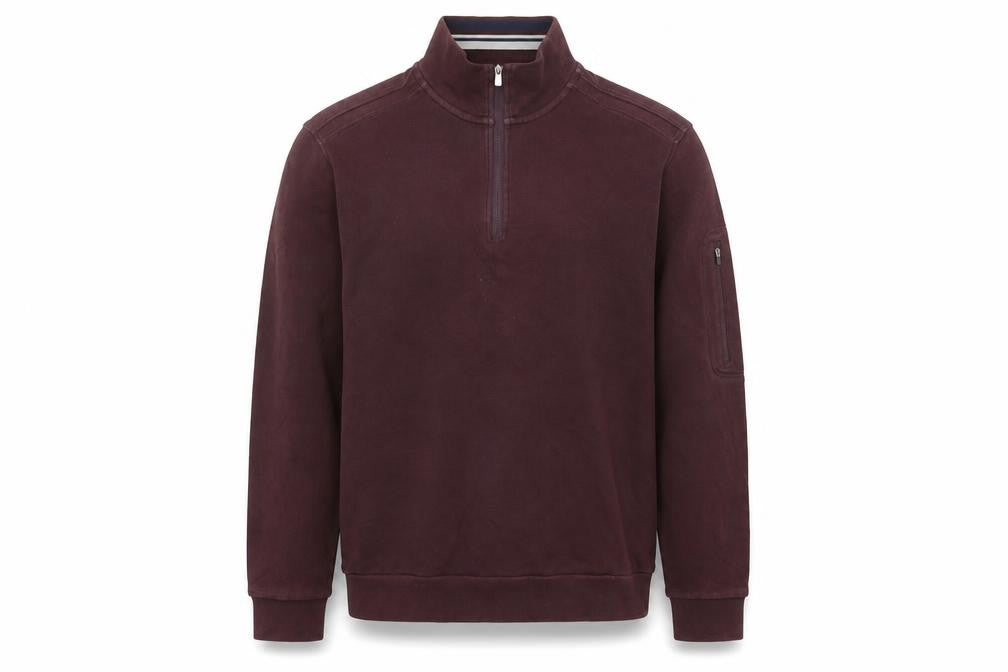 Front view of Marks & Spencer Men's Purple Knit Pullover Sweatshirt