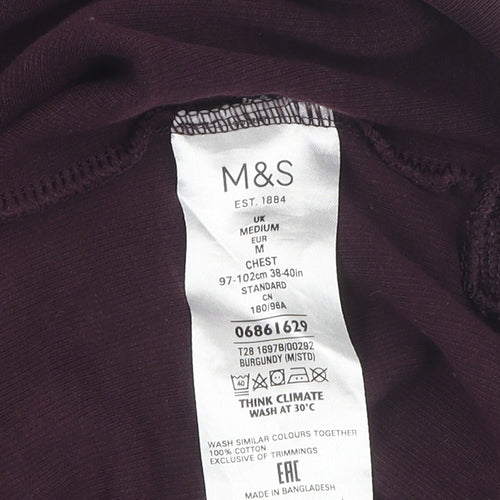 Marks and Spencer Men's Purple Knit Pullover Sweatshirt