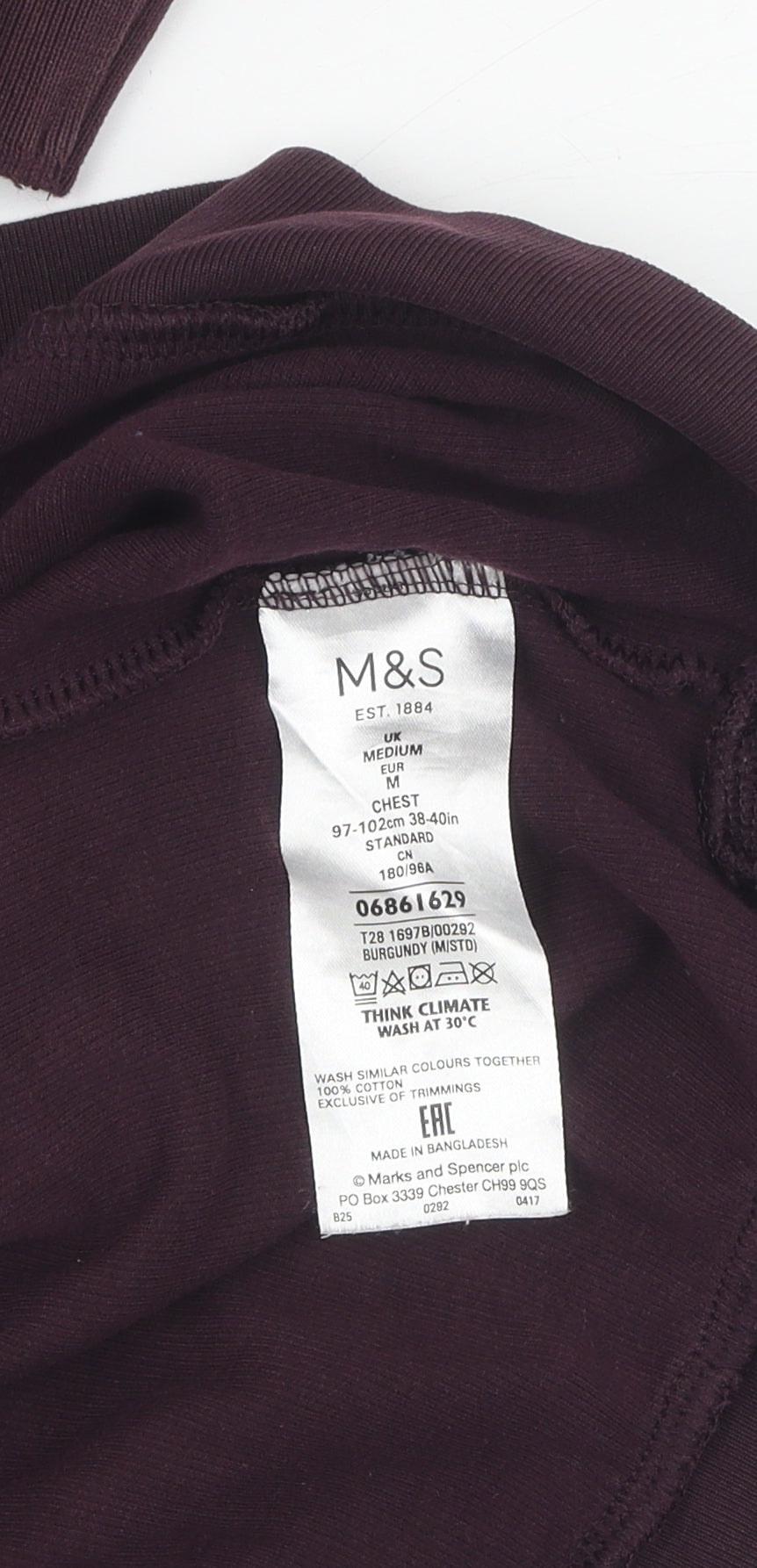 Marks and Spencer Men's Purple Knit Pullover Sweatshirt